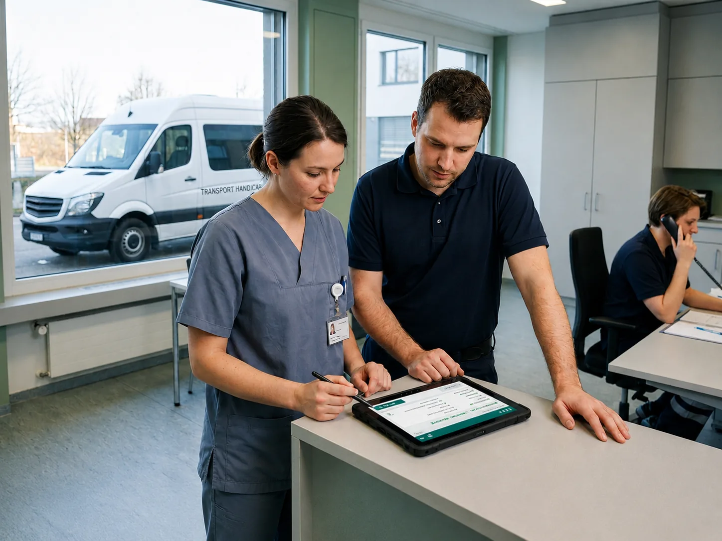 Coordination d’une mission entre une institution et un transporteur.